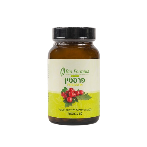 תוסף תזונה פרסטין 60 כמוסות לתמיכה באיזון לחץ דם 3